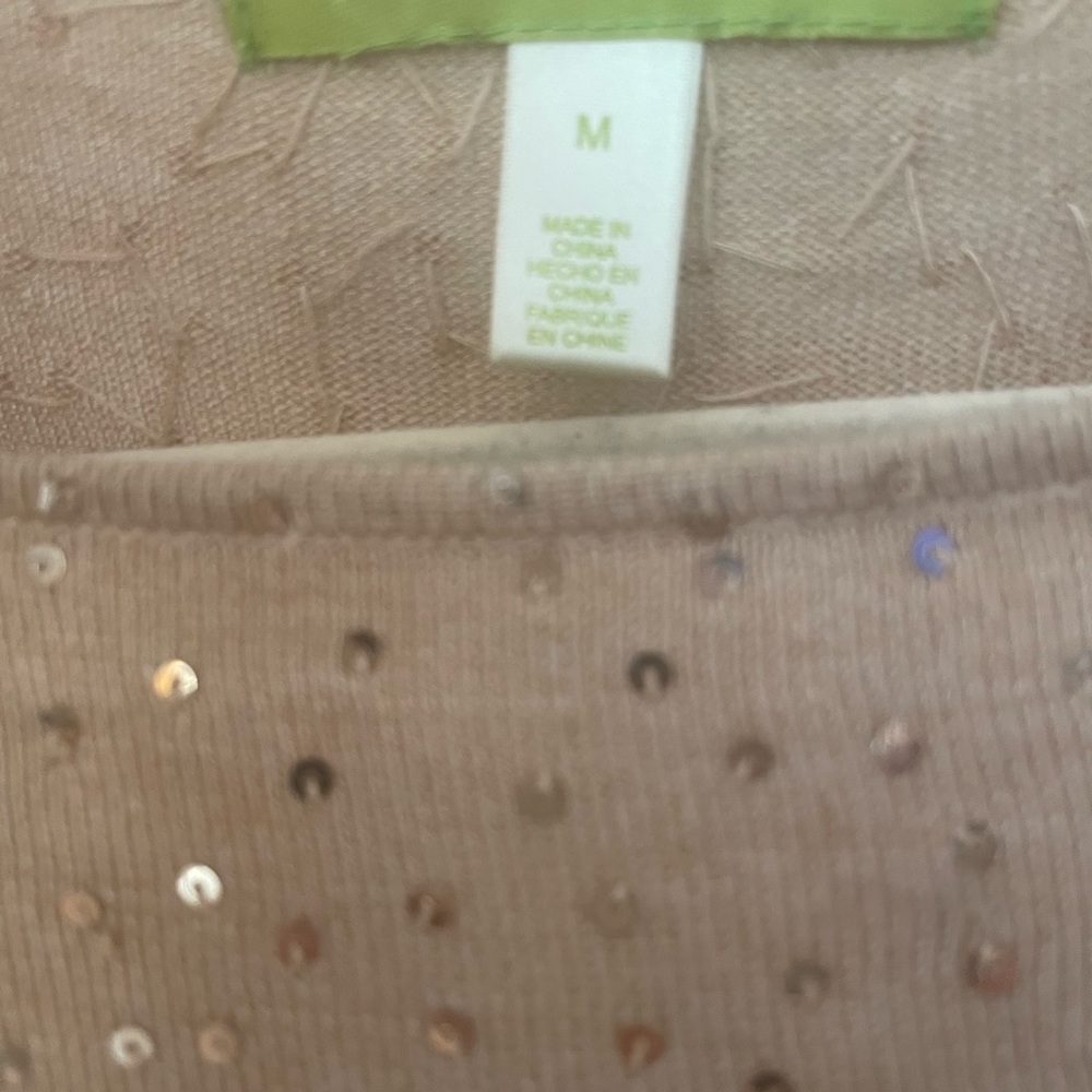 Sigrid Olsen Women’s Sparkly Camel Color Silk & M… - image 8